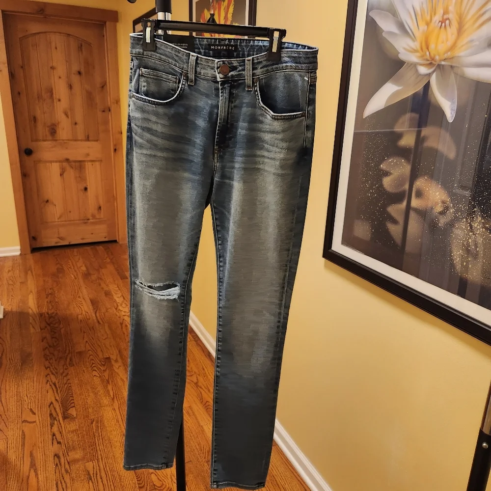Monfrere Greysone Distressed Skinny Jean 👖 New